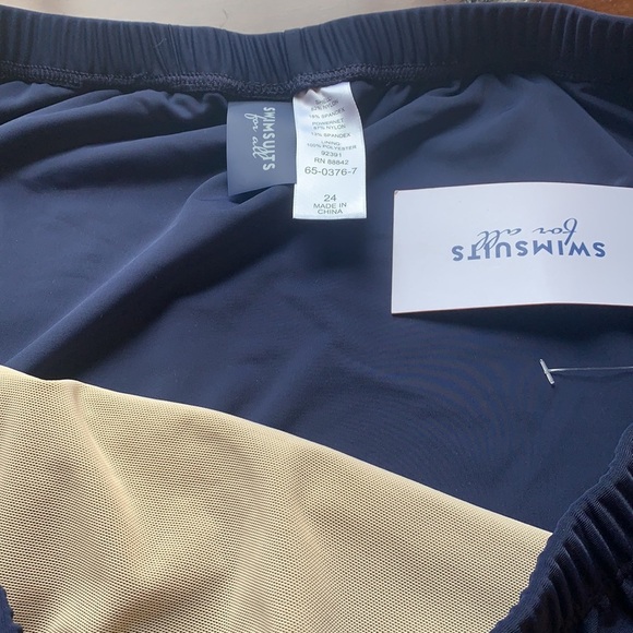 NWT Swim Suits‎ For All Navy Swim Shorts Sz 24 - Picture 4 of 5